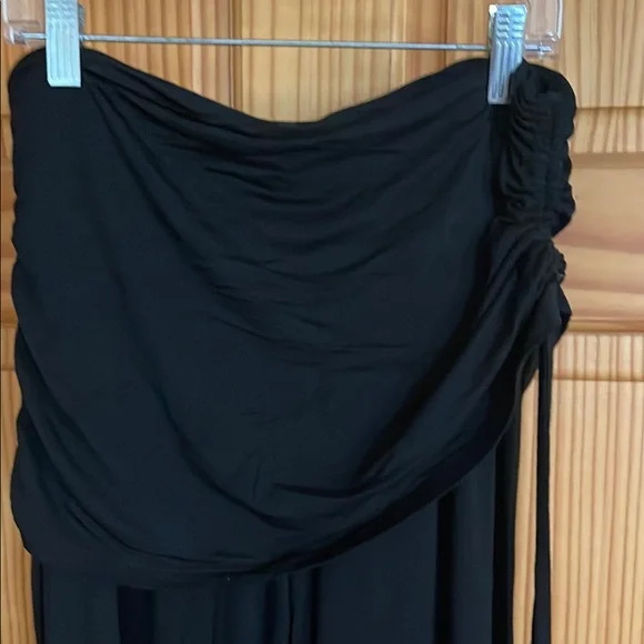 Black wide leg pant with skirt & Side Ties - Picture 7 of 12